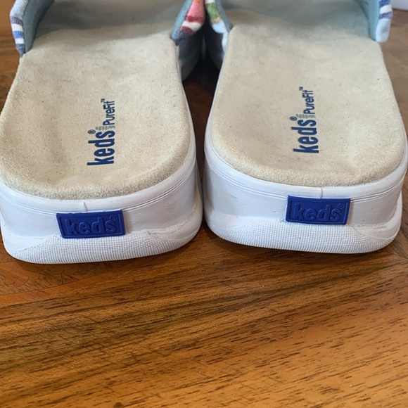 Keds PureFit Striped Canvas Slides Sandals Women’s Size 7 Very Cushioned Footbed - Picture 7 of 7